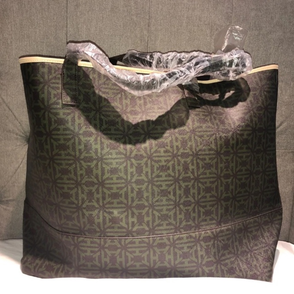 India Hicks Madly Deeply Green Heritage Tote NEW